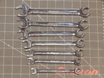 Snap 7PC Combination Open End Flare Nut Line Wrench Set 3/8 3/4 12PT Point. Fixed Price $275.49.