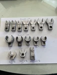 Bonney, Snap-on,proto,armstrong Crowfoot Wrenches 3/8 Lot Of 15 Vintage Used Usa. Fixed Price $139.00.