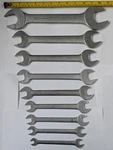 **vintage Britool 9-PIECE Open-ended Spanner Set 2J Series Whitworth / Bs**. Fixed Price $74.86.