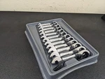 #BO785 Blue-point 12PC Metric Stubby Reverse Ratcheting Spanner Set BOERMS712. Fixed Price $219.95.
