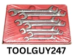 Snap On SVS807A 7PC Sae 3/8" 3/4" 4-WAY Angled Head Open Wrench Set Usa Tools. Fixed Price $359.96.