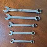 (5) Vintage Bonney Wrenches Sae Zeb 12, 14, 16, 20, 22. Fixed Price $14.99.
