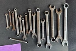 Vtg Craftsman Usa Sae Combination Open End & Closed Lot Of 16 Wrenches. Fixed Price $39.00.