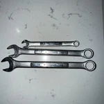 Gm Goodwrench 3PC Metric Combination Wrenches, 8MM, 9MM, 13MM, Taiwan. Fixed Price $21.85.