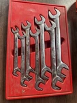 Snap-on Tools Usa New 7PC Sae Flank Drive Plus 4 Way Angle Wrench Set SVS807A. Fixed Price $290.00.