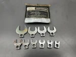 (c) Vintage Craftsman -v- 9 4362 3/8 Drive Sae 10PC Crowfoot Wrench Set Vgc Usa. Fixed Price $60.00.