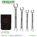 4PC Flare Nut Fully Polished Metric Mm Brake Line Wrenches With Pouch. Fixed Price $13.99.
