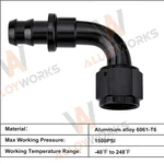 12AN 90 Degree Aluminum Push Lock Hose End Fitting Adapter AN12 Hot!. Fixed Price $12.99.