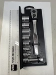 Harley-davidson 9 Piece Socket Set With Ratchet. Fixed Price $75.00.