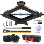 For Jeep Wrangler Car 3T Scissor Lift Jack Set Spare Tire Lug Wrench Tool Kit. Fixed Price $74.99.