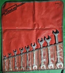 Snap-on Lot Of Straight Head Open End Wrenches W/ C-92C Pouch-used.. Fixed Price $200.00.