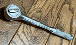 Mac Tools 3/8" Drive Ratchet Wrench Long Handle Knurled Grip Round Fine. Fixed Price $48.00.