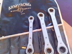Three !! Closed End Ratcheting Wrenches By Armstrong & Williams Made Usa. Fixed Price $24.99.