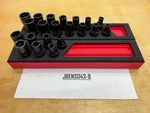 Snap-on Tools Usa New Red 21PC 3/8" Drive Master Swivel Impact Socket Foam Set. Fixed Price $1449.95.