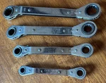 Craftsman Metric Offset Reversible Ratchets 12PT # 43666, 43369, 43368, 43367. Fixed Price $47.50.