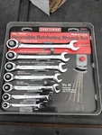 Sears Craftsman Usa Nos 7PC Metric Reversible Ratcheting Wrench Set 42407 8-18MM. Fixed Price $229.95.