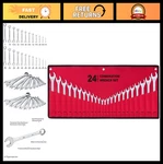 24-PIECE Combination Wrench Set With Roll-up Pouch Sae & Metric Ideal For Ga. Fixed Price $53.99.