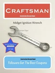 Craftsman 7/16" In. Midget Ignition Combination Wrench 42329. Fixed Price $7.96.