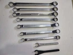 9 Pc's Snap-on Box Wrench Set 1-5/16"X1-1/4,1-1/8X1-3/16,7/8 15/16 +++. Fixed Price $250.00.
