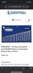 Cornwell Blue Power Metric Combination Wrench Set 19-PIECE BPW19MST. Fixed Price $300.00.