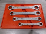 -vtg- Snap-on RB604S Sae Pt 3/8"-13/16" Ratcheting Wrench Set W/box. Fixed Price $89.00.
