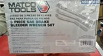 Matco Tools 3PC Sae Brake Bleeder Wrench Set 1/4 5/16 3/8 In MSTBBWS3 *nib*. Fixed Price $89.95.