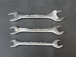 Snap On 3PC Short Handle Sae Open End Wrench Set 1/4" - 7/16". Fixed Price $49.99.