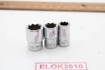 Snap-on TM412 TM410 TM408 1/4" 5/16" 3/8" Drive Double Square Sockets Usa. Fixed Price $29.99.