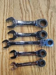 Stubby Crescent Brand Sae Ratchet Wrench Set Vintage Frp Sfr Usa Standard Pivot. Fixed Price $30.00.