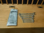 Vintage Sears Craftsman Usa 6 Piece Metric Open End Wrench Set W/pouch Mpn 44501. Fixed Price $50.00.