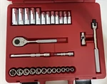 Stanley Proto J52222 3/8" Dr 29 Pc Metric Combination Socket Set 12 Point Usa. Fixed Price $189.95.