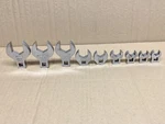 Mac Tools 9 Pc Sae Open End Crowfoot Wrench Set - 3/8" Drive 7/16" 1" Usa Made. Fixed Price $179.95.
