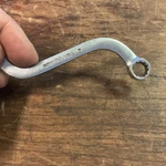Snap-on SBX1012 12-POINT S-shaped Box End Wrench 5/16 & 3/8 (used). Fixed Price $30.00.