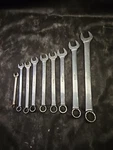 Lot Of Snap-on Combo Wrenches 7/8 3/4 11/16 5/8" 9/16" 1/2" 7/16" 3/8". Fixed Price $179.99.