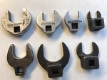 7 Old Vintage Proto & Napa Crow Foot Wrench Set Open End Tools 3/8" Drive. Fixed Price $65.00.