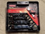 Craftsman Sae 5-PC Offset Ratcheting Box And Wrench Nib Never Used 43375. Fixed Price $89.00.