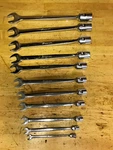 Rare Snap On Usa Fho 11 Piece Sae Socket Flex Head Open End Wrench Set. Fixed Price $350.00.
