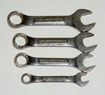 4 Vintage Craftsman Stubby Combination Wrenches Tools Lot 11/16, 5/8, 9/16, 3/8. Fixed Price $25.00.