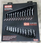 Icon Professional Flex Ratcheting Wrench Set Pc No Skip Sizing Metric WRFM-12. Fixed Price $131.87.
