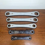 Vintage Craftsman 5PC Sae Box End Ratcheting Wrench Set Sears Made Usa. Fixed Price $19.88.