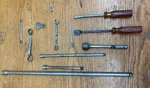 Mac Usa Wrench Extension Ball Screw Driver Ratchet Scraper Lot Of 11. Fixed Price $55.00.
