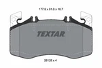 2612801 Textar Brake Pad Set, Disc For Mercedes-benz. Fixed Price $213.81.
