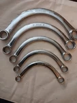 Snap-on 5-PIECE Metric Half-moon Box Wrench Set Item No. CXM605. Fixed Price $280.00.