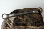Vintage Antique Blue XS-1820 9/16" 5/8" 12-POINT Usa Offset Box Wrench. Fixed Price $25.00.