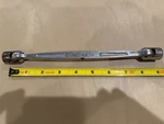 Vintage Snap-on, Usa, 7/16" 1/2", 12 Pt, Flex Head Wrench, # S8693. Fixed Price $19.95.