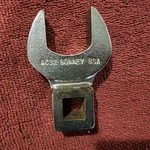 Vintage Bonney AC32 Crows Foot Wrench 1", 1/2" Drive, #5. Fixed Price $10.99.
