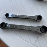 Set Craftsman Black Ratcheting Wrench 42604/42605. Rare Barely Used.usa. Fixed Price $39.97.