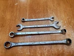 Mac Matco Tools Mixed Sae Open Box End Combination Offset Wrenchs Worn Lot 4. Fixed Price $28.00.