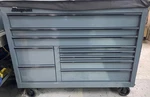 Snap On 55" Classic Tool Box Space Gray With Black Trim Power And Rino Top. Fixed Price $7600.00.
