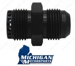 Baffled -12AN Orb Valve Cover Fitting Black Anodized Aluminum. Fixed Price $45.99.